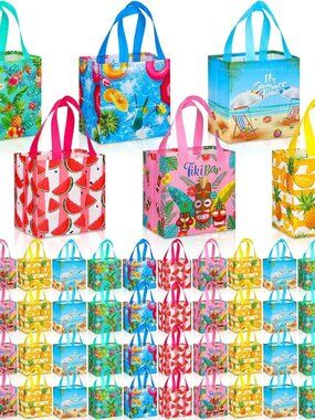 Chapou One Piece Random Design Tropical Beach Print Non-Woven Bags with Handle